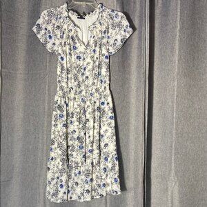Talbots Blue floral Midi dress